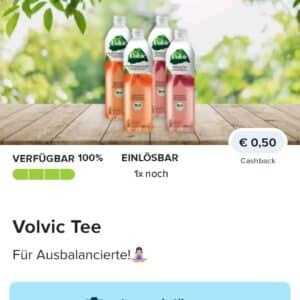 0,50€ Cashback auf Volvic Tee bei Marktguru