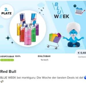 0,40€ Cashback auf Red Bull bei Marktguru