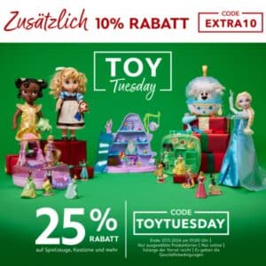 Disney Shop 25% auf ausgewählte Artikel + 10% EXTRA-Rabatt + ab 85€ EKW Stitch Kuscheltier KOSTENLOS