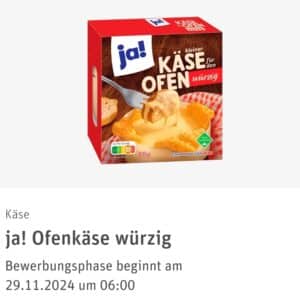 ✅Vorankündigung REWE Produkttest : ja! Ofenkäse würzigKäse