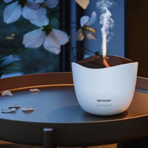 Sharp Aroma Ultraschall Diffuser in weiß/rose Gold für 19,95€ (statt 24,99€)