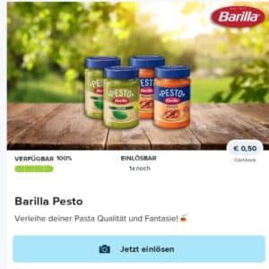 0,50€ Cashback auf Barilla Pesto bei Marktguru