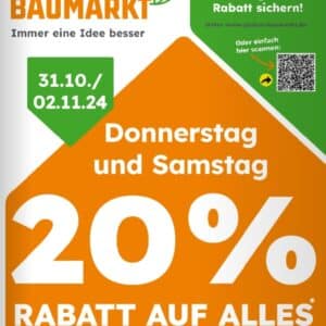 Globus Baumarkt 20% offline mit Kundenkarte