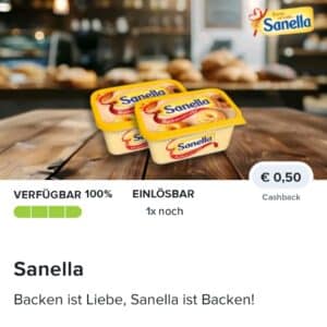 0,50€ Cashback auf Sanella bei Marktguru