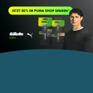 20% im Puma Onlineshop bei Kauf eines Gilette Labs Produktes