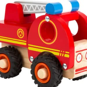 Holz-Feuerwehrfahrzeug von Small Foot in rot für 5,99€ (statt 12,65€)