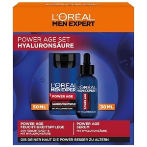 🎁 50% Rabatt: L&#039;Oréal Men Expert Geschenkset gegen Falten für Männer, Power Age, 1 x 50 ml, 1 x 30 ml