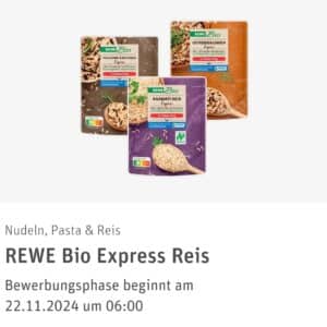 Produkttest REWE Bio Express Reis