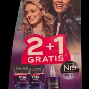 ✅ John Freda 2+1 Gratis FRIZZ Ease Shampoo + Conditioner Kaufen = GRATIS Kur oder STYLER erhalten. DM