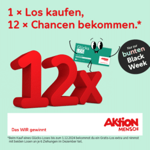 Aktion Mensch: 1 Los kaufen und ein Gratis-Los extra bekommen