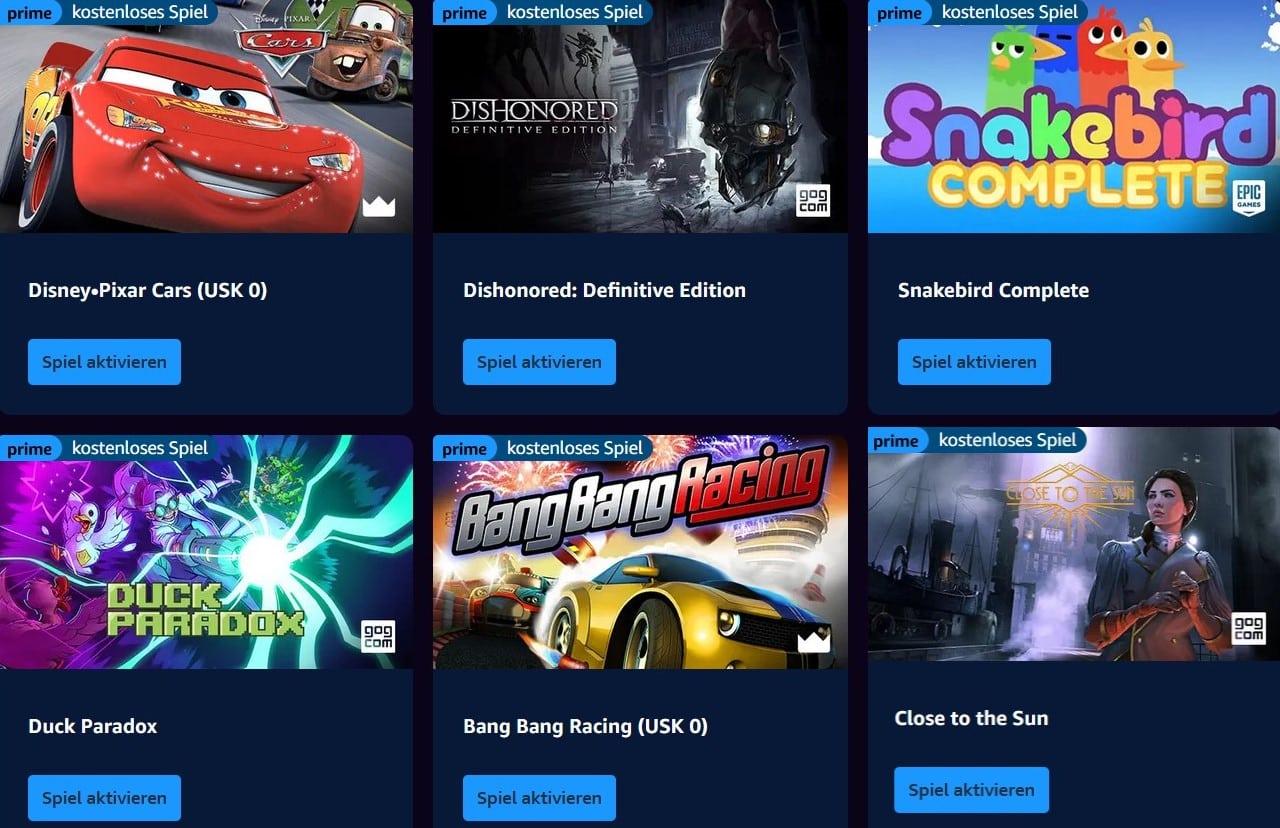 Extrem viele gratis Games mit Prime Gaming - z.B. Disney - Pixar Cars, Dishonored Definitive Edition, Mafia Definitive Edition, Guardians of the Galaxy, A Plague Tale: Innocence uvm.