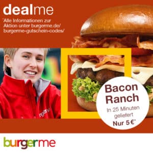 burgerme: Bacon Ranch Burger für nur 5€ &amp; PS5 Pro Gewinnspiel im November