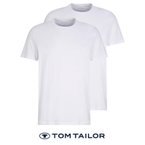 🚀 Nur 5,65 pro T-Shirt! 🤩 TOM TAILOR Herren Crewneck T-Shirt im Doppelpack weiß für 11,29€ (statt 21€)