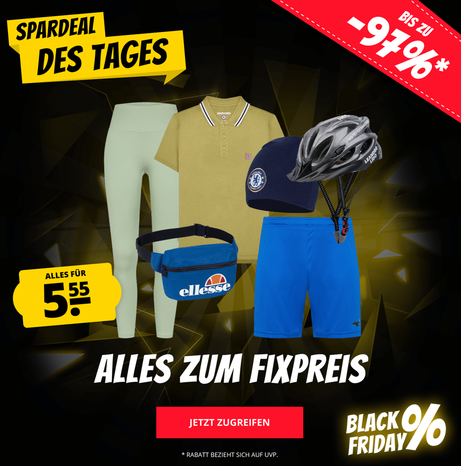 Thumbnail Black Friday Fixpreis – alles für 5,55€ 👉 ellesse Bauchtasche | Puma Shirt | BVB Damen Pulli | Gymshark Sport BH | uvm.