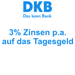 Thumbnail DKB Tagesgeldkonto: 3% p.a. Zinsen für 6 Monate auf bis zu 50.000€ – auch für Bestandskunden