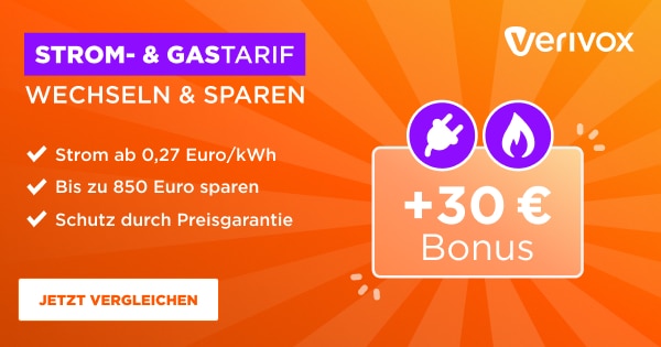 Verivox Strom/Gas Special 30€