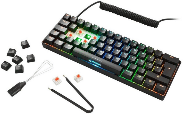 Gaming-Tastatur Sharkoon Skiller SGK50 S4 bk Kailh Red