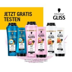 GRATIS: GLISS Shampoo oder Spülung kostenlos testen! 🤩