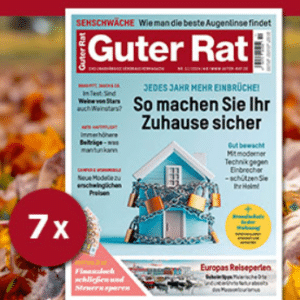 7 Ausgaben Guter Rat für 26,60 € + 25 € Prämie (Verrechnungsscheck oder Amazon Gutschein)