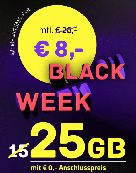 Thumbnail ⭐️ 25GB LTE Telekom Allnet-Flat für 8€ mtl. + 0,00€ AG (mit 5G für 10€ mtl. | HIGH-Tarif)