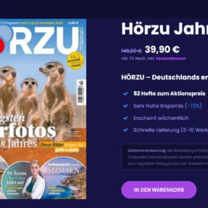 Hörzu Jahresabo für 39,90€