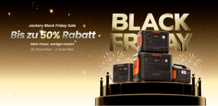 Jackery: Bis zu 50% Rabatt im Black Week Sale