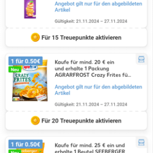 Kaufland App 3 Artikel fast Gratis/kostenlos 50 Cent