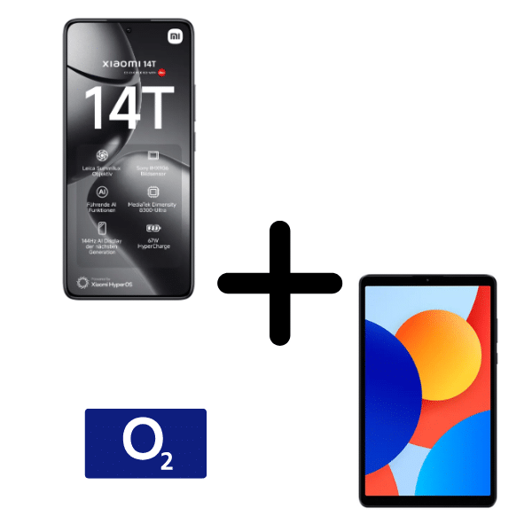 Thumbnail Eff. GRATIS! 🔥 Xiaomi 14T (512GB) für 99€ + GRATIS: Xiaomi Redmi SE Tablet + 10GB LTE Allnet für 14,99€/Monat (o2 Basic 15)