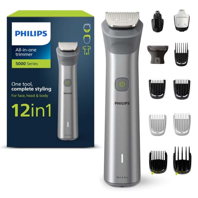 Philips Multigroom MG5950/15 12-in-1 All-in-One Trimmer für 34,99 € (statt 59,85 €).