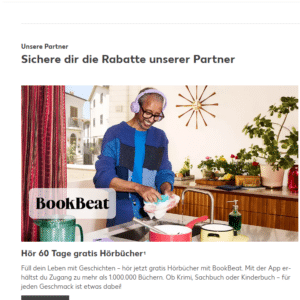 BookBeat 60 Tage kostenlos - Kaufland Partnervorteil