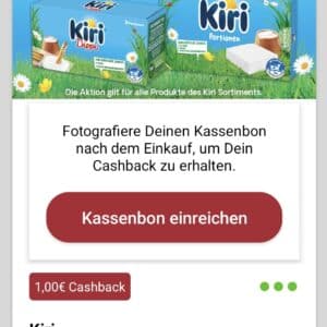 1 € Cashback auf den Kauf von Kiri über Scondoo