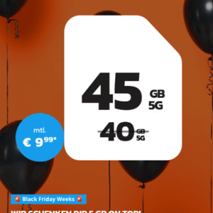 🤩 TOP 5G/LTE Handy Allnets 👉 45GB für 9,99€ (oder 30GB für 7,99€ | 20GB für 6,99€ | 5GB für 4,99€) - simyo im o2-Netz