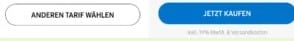 Anderen Tarif wählen - jetzt kaufen