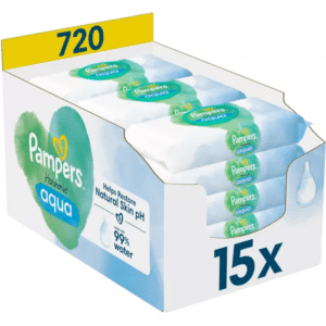 Pampers Harmonie Aqua Feuchttücher 15 Packungen - 720 Tücher