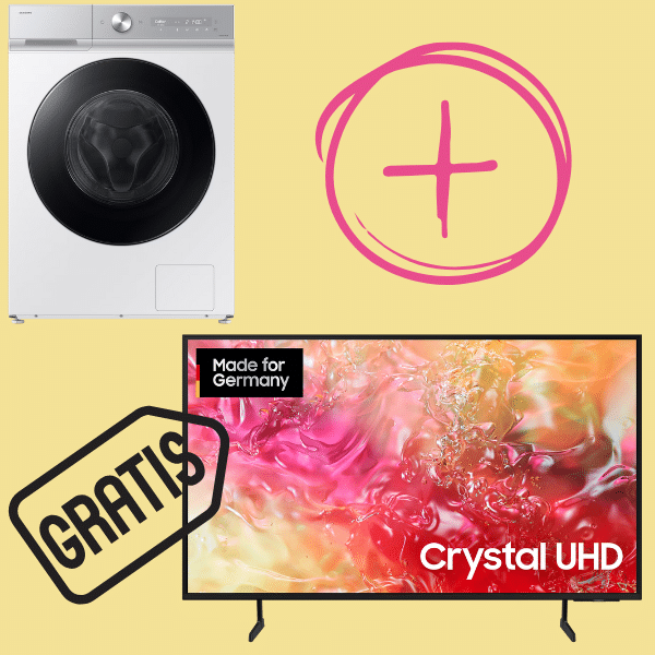 Thumbnail WOW! 🫨 Samsung 11+6 kg WD8400D Waschtrockner für 1044,05€ +  50" Crystal UHD 4K DU7179 Tizen OS™ Smart TV GRATIS dazu - fette 434€ Ersparnis! 🚀🤑