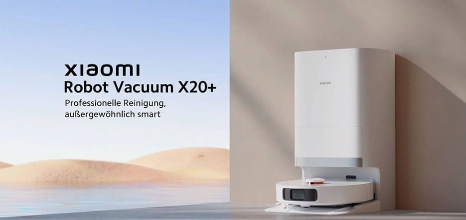 Xiaomi Robot Vacuum X20+ - professionelle Reinigung, außergewöhnlich smart auf einem Banner