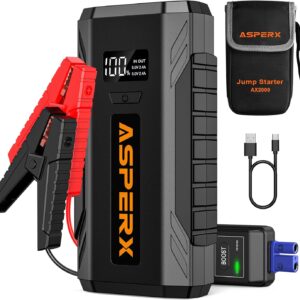 ASPERX Starthilfe Powerbank 🔋 Auto Starthilfe Powerbank 12V für 34,99€ (statt 50€) 🚗