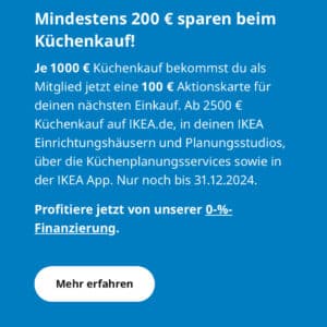 IKEA Mindestens 200 € sparen beim Küchenkauf ab 2500€