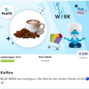 0,40€ Cashback auf Kaffee bei Marktguru