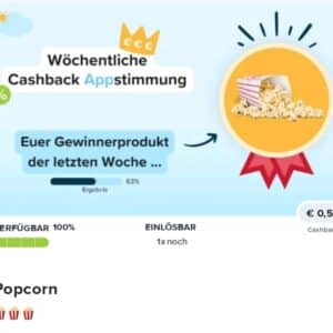 0,50€ Cashback auf Popcorn bei Marktguru