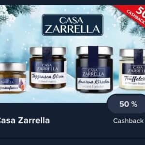 50% Cashback auf Feinkost Casa Zarrella Oliven Feigensauce