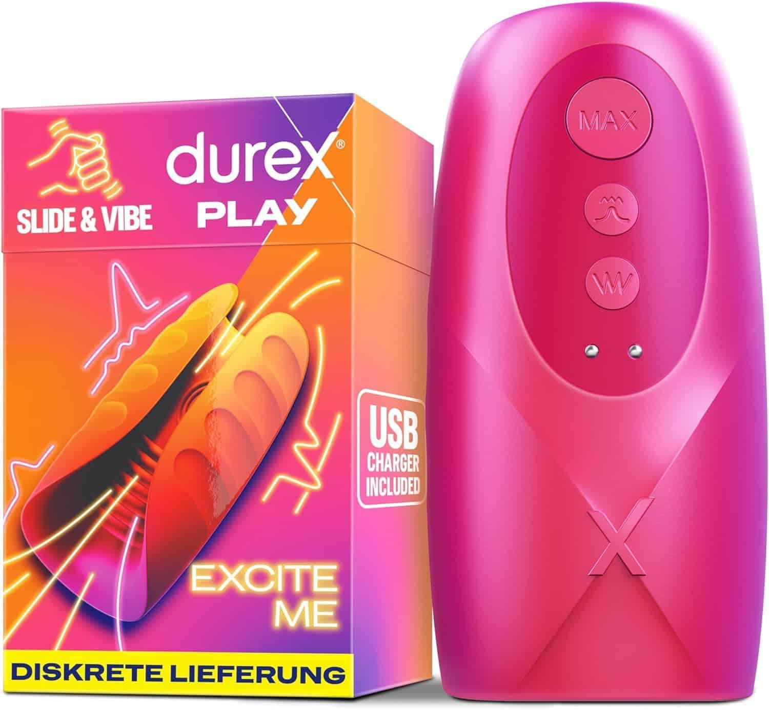 Thumbnail Durex Slide & Vibe Masturbator 🔨 Sex Toy mit 3 Leck- & 7 Vibrationsmodi für 46,65€ (statt 71,50€)