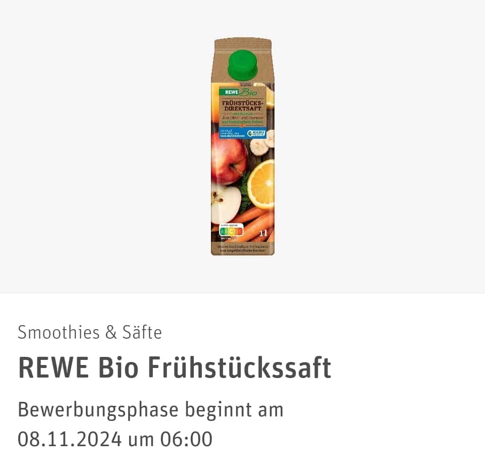 Rewe Produkttest REWE Bio Frühstückssaft