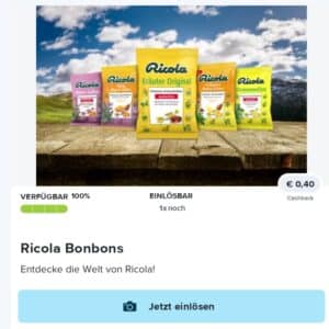 0,40€ Cashback auf Ricola Bonbons bei Marktguru