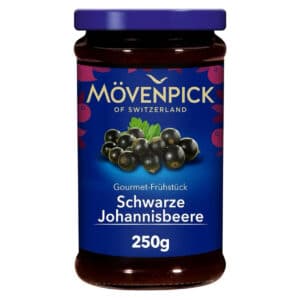 Mövenpick Gourmet-Frühstück Schwarze Johannisbeere, Premium Fruchtaufstrich,250 g für 1,55€ (statt 2,79€)