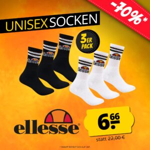 3er-Set ellesse Vulloni Unisex Socken für 11,61€ (statt 19€)