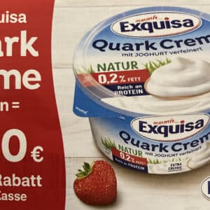 0,50€ Kassenrabatt auf Exquisa Quarkcreme