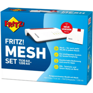 AVM FRITZ! Mesh Set WiFi 6 Router 7530 AX + Repeater 1200 AX für 169€ = 34€ Ersparnis! 🚀