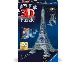 Ravensburger 3D Puzzle Bauwerk Glow in the Dark Eiffelturm (216 Teile)