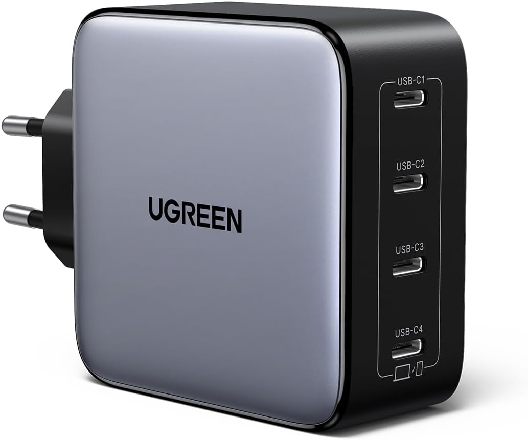 UGREEN Nexode 🔋 100W USB-C Ladegerät mit 4X USB-C Ports GaN Netzteil Mehrfach PD Charger für 39€ (statt 56€)